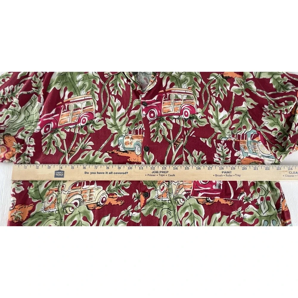 VTG Tropical Men's XXL Hawaiian Shirt Vintage Wagon‎ Cars Surf Style Coconut USA - Picture 7 of 13